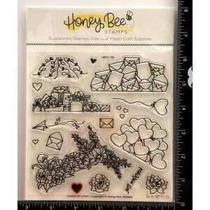 HONEY BEE HBST-310 LOADS OF LOVE CLEAR CLING PHOTOPOLYMER STAMP SET VALENTINE